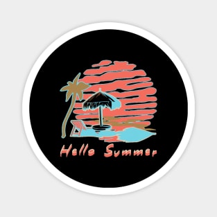 Hello Summer Bye School Vintage Funny Surfer Riding Surf Surfing Lover Gifts Magnet